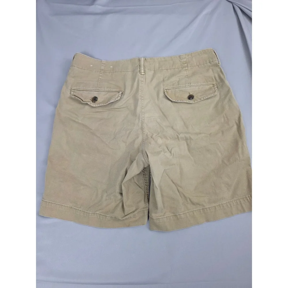 American Eagle Classic Next Level Flex Khaki Chino Shorts Mens 31 Tan Stretch